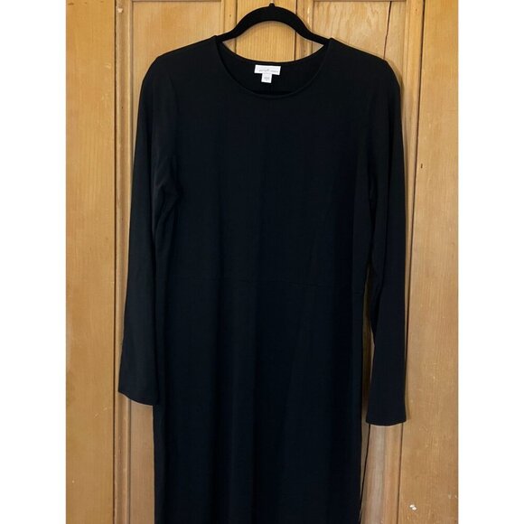 J.Jill Womens Pure Jill Elements Modest Stretch Pima Dress Medium Black SP EXC - Picture 3 of 11